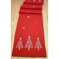 Glisten Christmas Tree Table Runner - Red Glisten Christmas Tree Table Runner - Red